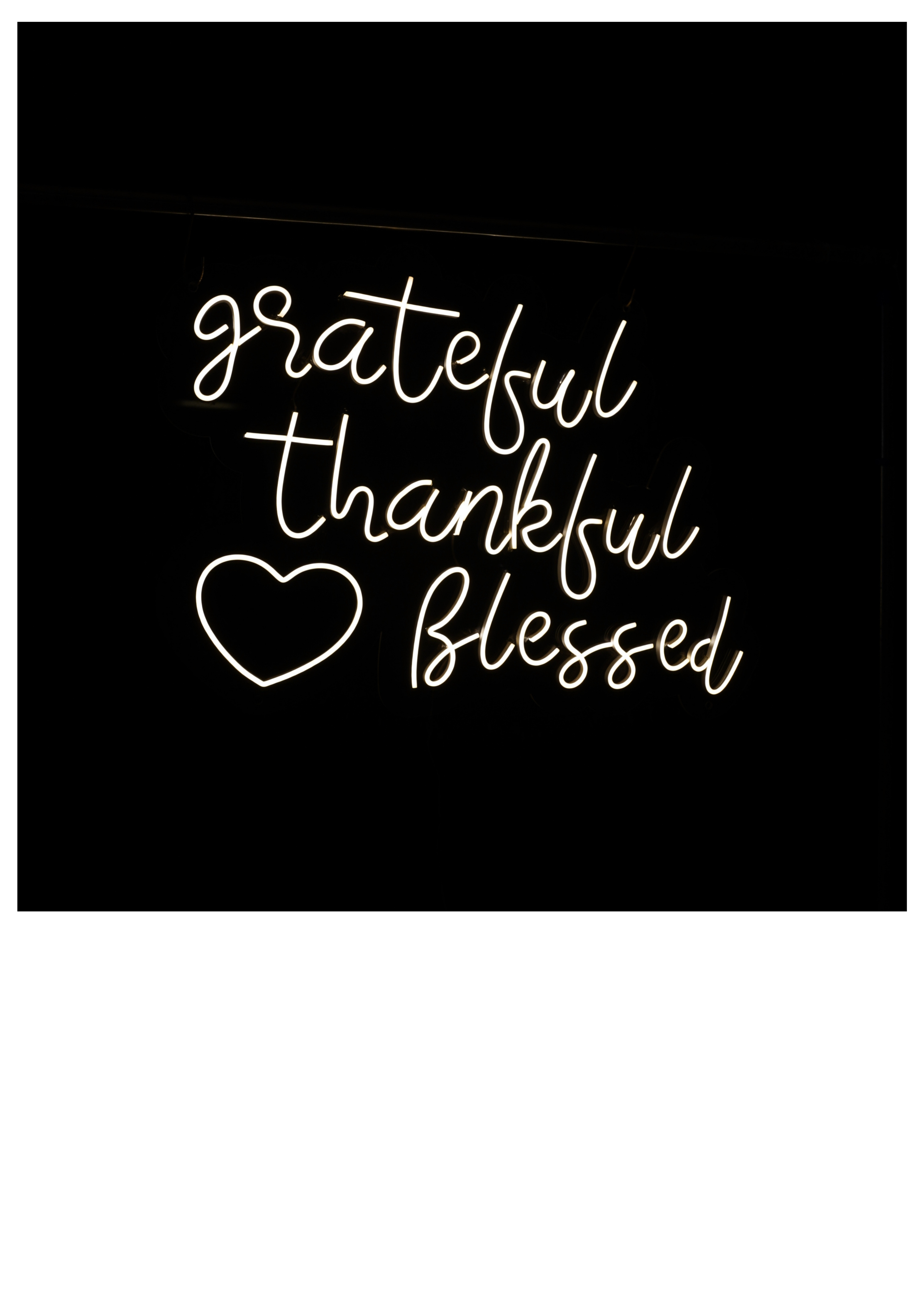 LED - grateful thankful Blessed